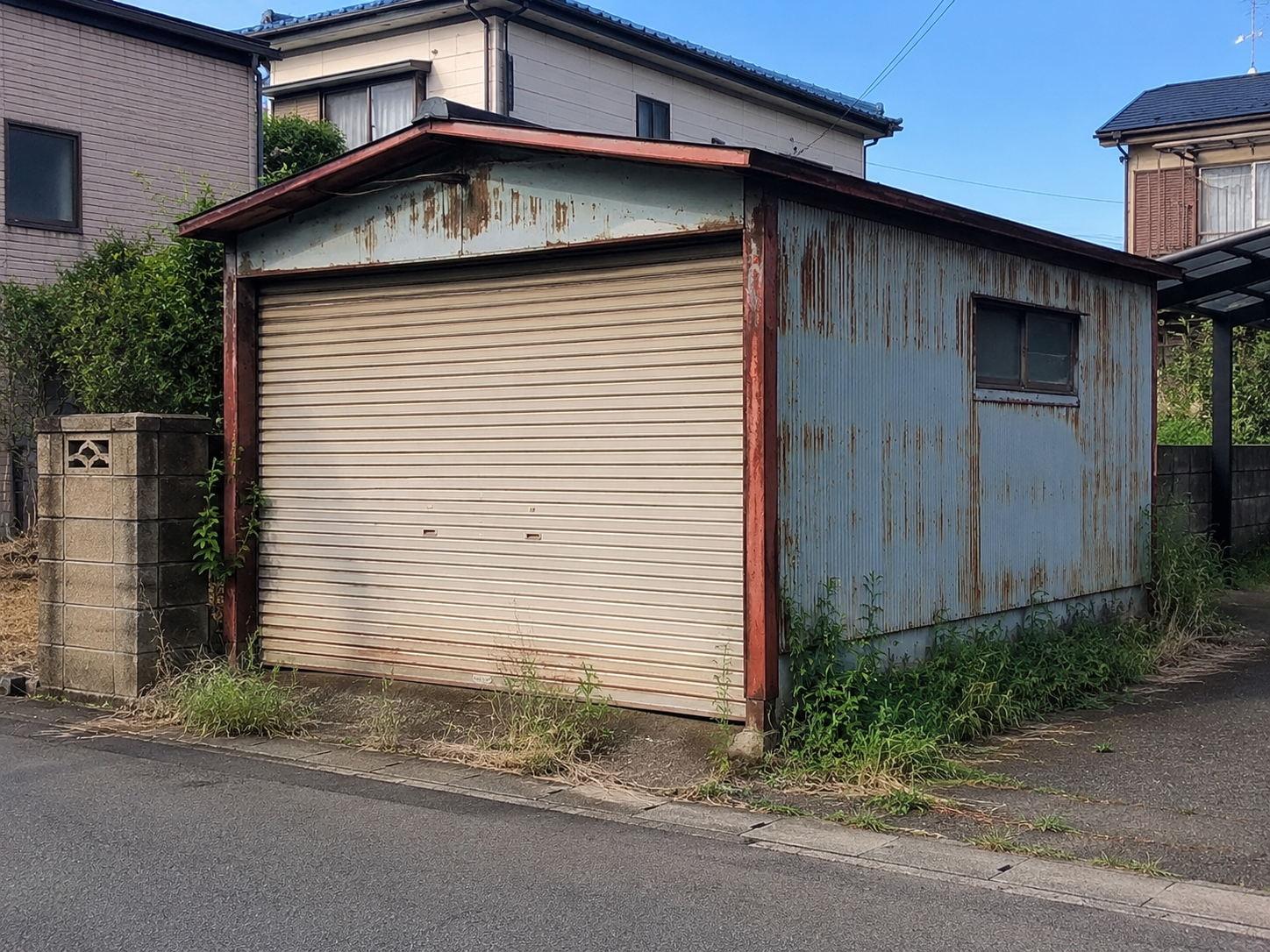 古いガレージ 解体前